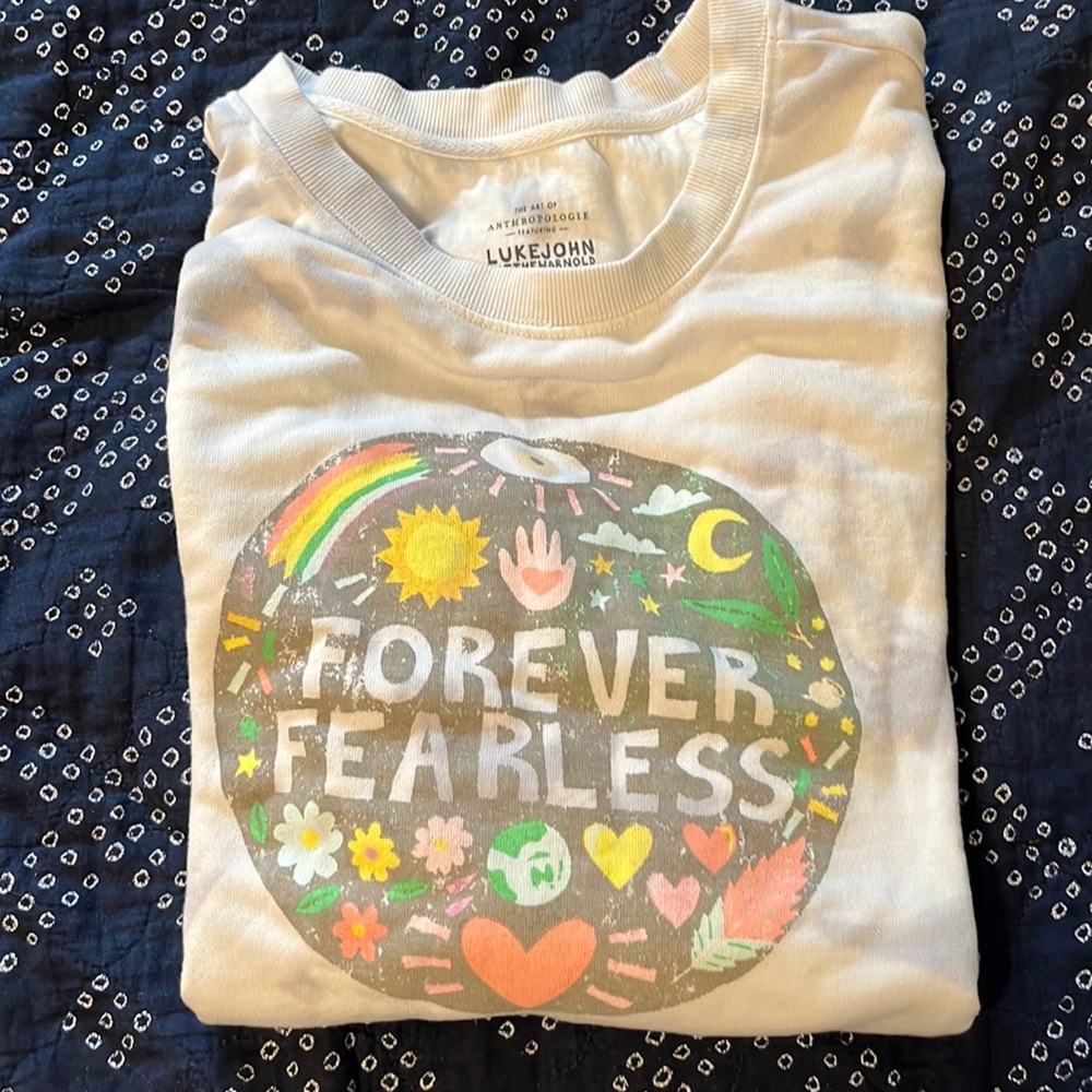 anthropologie short sleeve sweatshirt